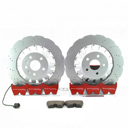 FOR AUDI RS3 8V 2015-2020 WAVY FRONT BRAKE DISCS BREMBO XTRA PADS 370mm 8V0615301S 8V0615301C 8V0615301P