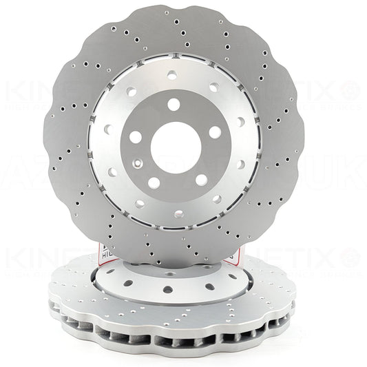 FOR AUDI RS4 RS5 R8 WAVED FRONT BRAKE DISCS 365mm X 34mm 4S0615601B/8T0615301