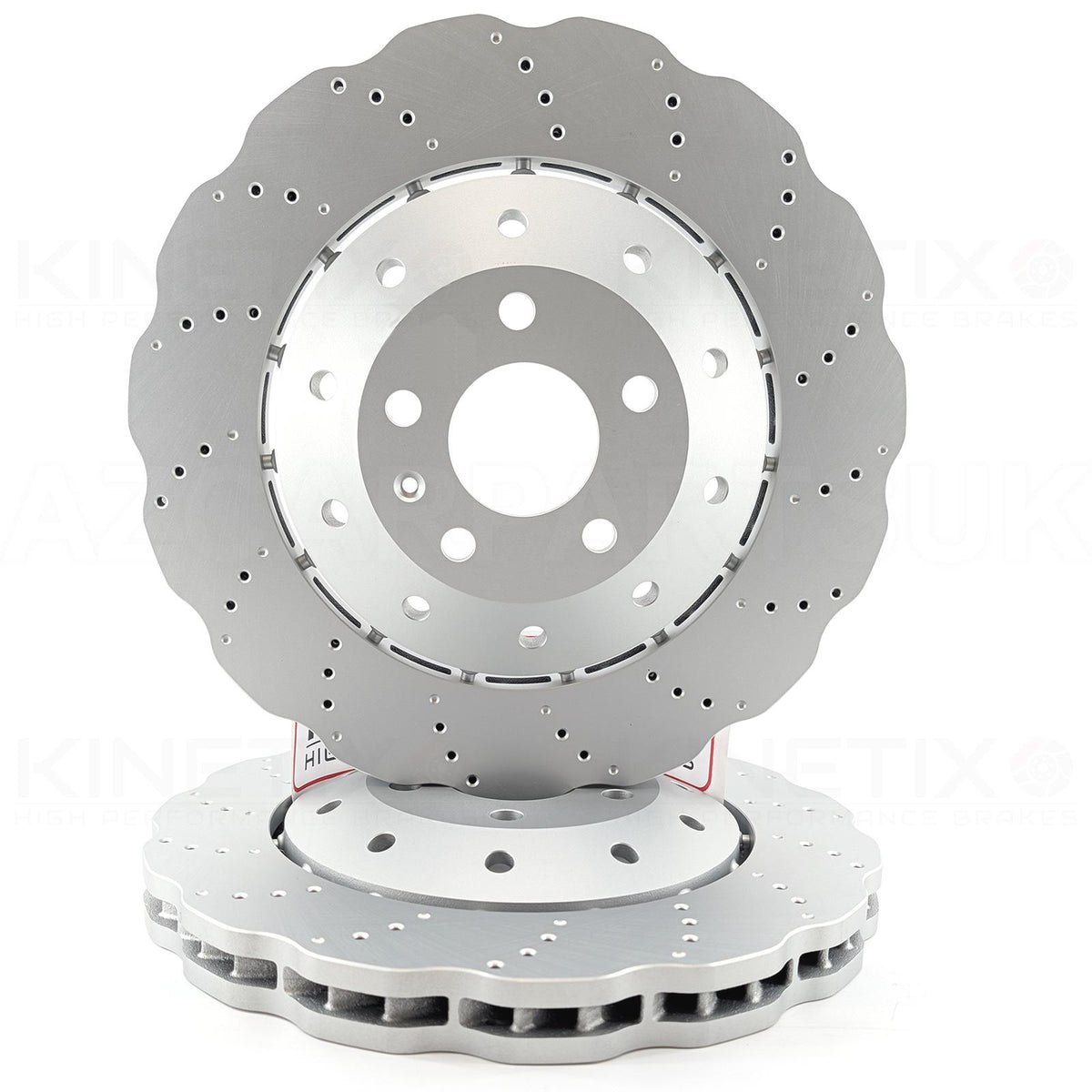 FOR AUDI RS4 RS5 R8 WAVEY FRONT BRAKE DISCS KINETIX RACING PADS 365mm X 34mm