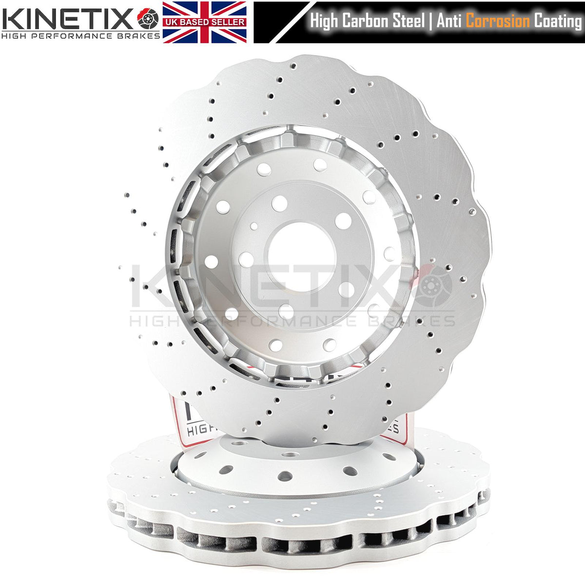FOR AUDI RS4 RS5 R8 WAVED FRONT BRAKE DISCS 365mm X 34mm 4S0615601B/8T0615301