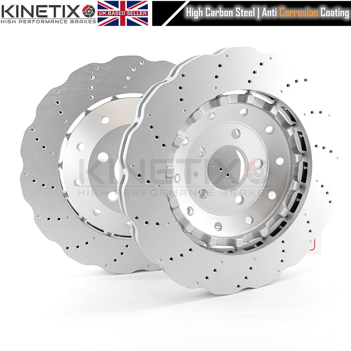 FOR AUDI RS4 RS5 R8 WAVED FRONT BRAKE DISCS 365mm X 34mm 4S0615601B/8T0615301