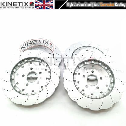 FOR AUDI R8 4.2 FSI 5.2 FSI 2007-2021 Bi-METALLIC DRILLED FRONT REAR BRAKE DISCS 365mm 356mm