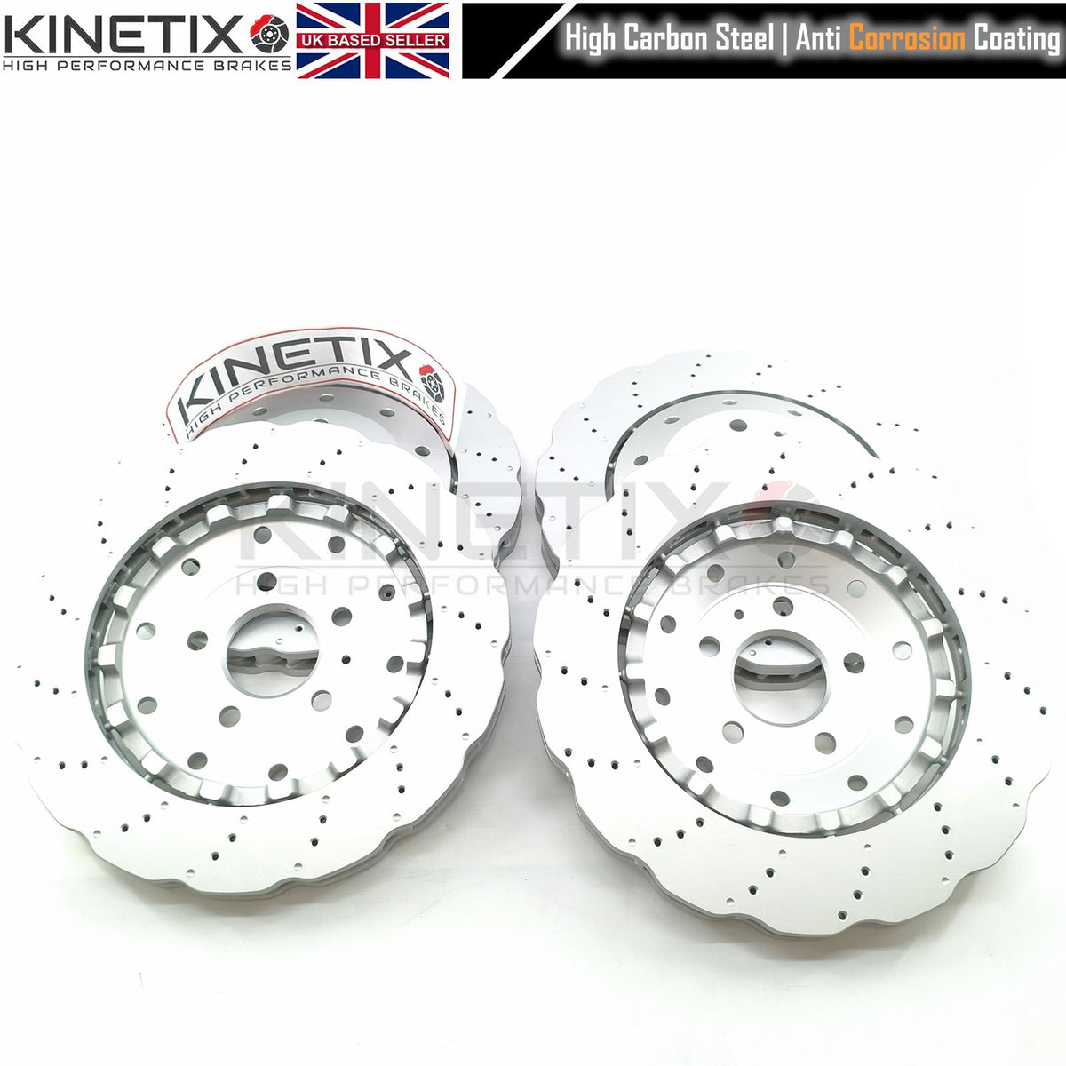 FOR AUDI R8 WAVED DRILLED FRONT REAR BRAKE DISCS PADS PARKING SHOES 365mm 356mm