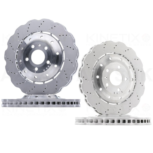 FOR AUDI R8 WAVEY FRONT REAR BRAKE DISCS 365mm 356mm 4S0615301B 4S0615601B