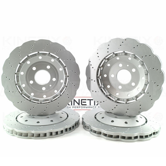 FOR AUDI R8 4.2 FSI 5.2 FSI 2007-2021 FRONT REAR BRAKE DISCS PADS 365mm 356mm