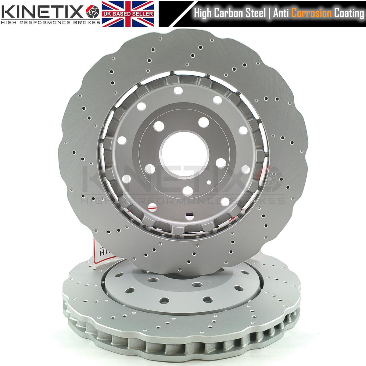 FOR AUDI R8 (42) 06-2015 CROSS DRILLED REAR BRAKE DISCS PAIR 356mm 420615601A