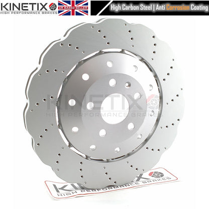 FOR AUDI RSQ3 RS Q3 (2013-2018) WAVEY FRONT BRAKE DISCS BREMBO PADS 8U0615301B / 8U0615301A