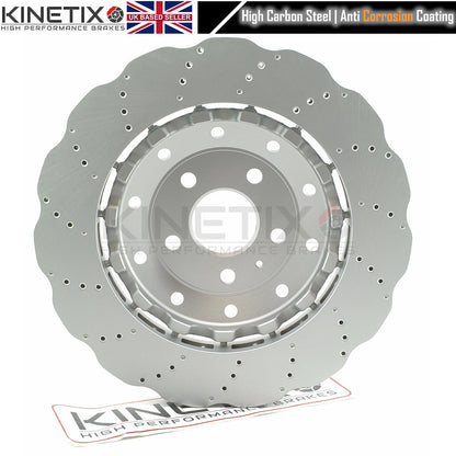 FOR AUDI RSQ3 RS Q3 (2013-2018) WAVEY FRONT BRAKE DISCS BREMBO PADS 8U0615301B / 8U0615301A