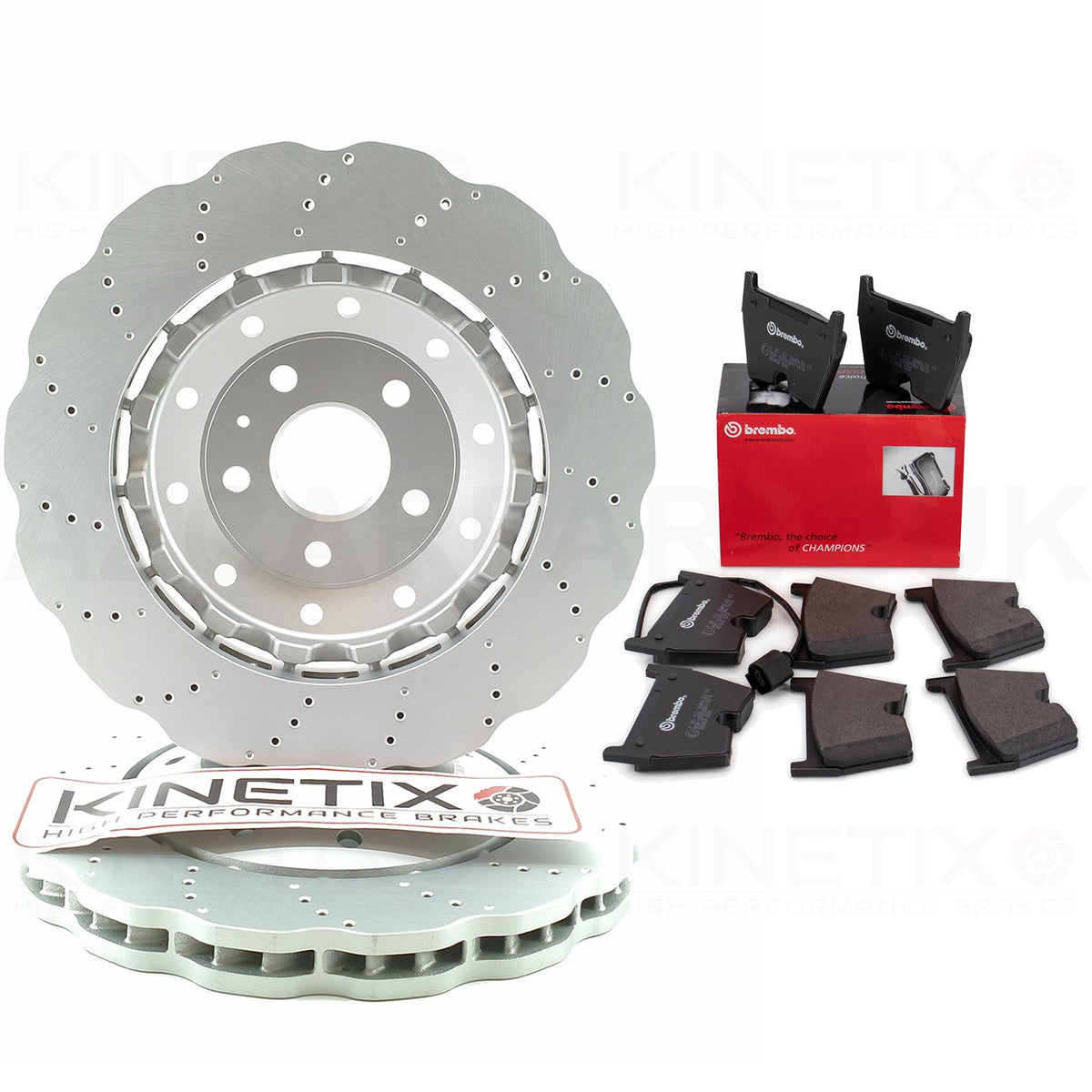 FOR AUDI RSQ3 RS Q3 (2013-2018) WAVEY FRONT BRAKE DISCS BREMBO PADS 8U0615301B / 8U0615301A