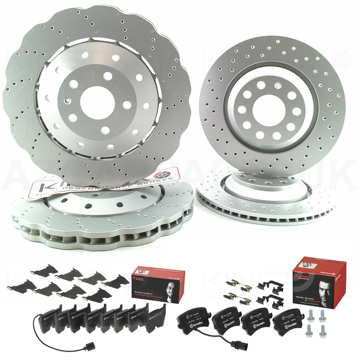 FOR AUDI RSQ3 RS Q3 (2013-2018) DRILLED FRONT REAR BRAKE DISCS BREMBO PADS 365mm 310mm