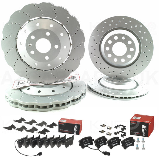 FOR AUDI RSQ3 RS Q3 (2013-2018) DRILLED FRONT REAR BRAKE DISCS BREMBO PADS 365mm 310mm