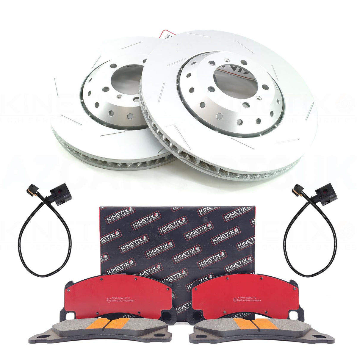 FOR PORSCHE PANAMERA 4.8 Turbo / 4.8 Turbo S / 4.8 GTS 2011-2016 FRONT BRAKE DISCS PADS & WEAR WIRE SENSOR LEADS 390mm X 38mm 97035140500 | 97035140600 | 298615301C | 298615302C