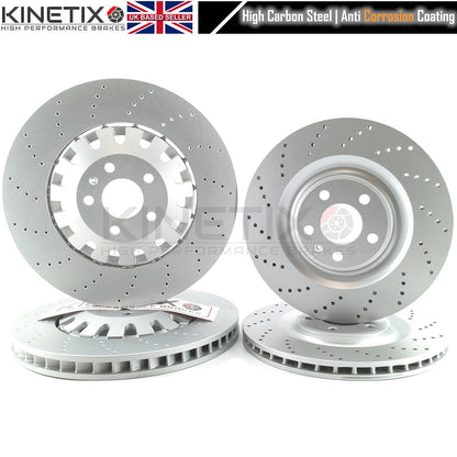 FOR AUDI E-TRON S6 S7 S8 SQ7 SQ8 DRILLED FRONT REAR BRAKE DISCS 400mm 350mm
