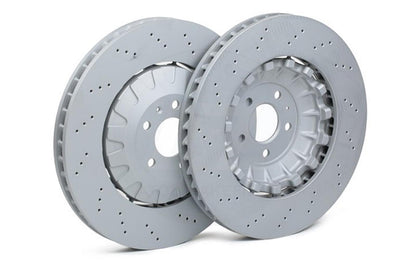 FOR AUDI E-TRON S6 S7 S8 SQ7 SQ8 CROSS DRILLED FRONT BRAKE DISCS PAIR 400mm