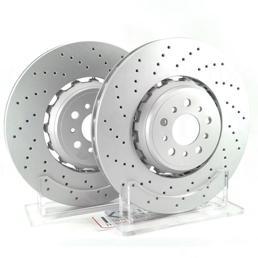 FOR BMW M3 G80 G81 Competition CROSS DRILLED FRONT LEFT RIGHT BRAKE DISCS 380mm X 36mm 34108093709 | 34108093710