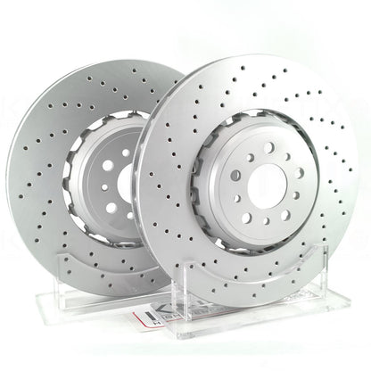 FOR BMW M2 G87 Competition 2022+ FRONT LEFT RIGHT DRILLED BRAKE DISCS TEXTAR PADS & WEAR WIRE SENSOR LEAD 380mm X 36mm 34108093709 | 34108093710 | 34107889661 | 34107889662