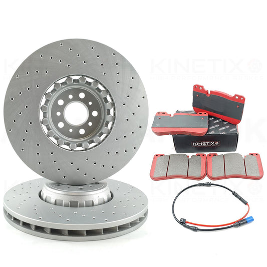 FOR BMW X5M F95 X6M F96 COMPETITION FRONT BRAKE DISCS CERAMIC PADS SENSOR 395mm