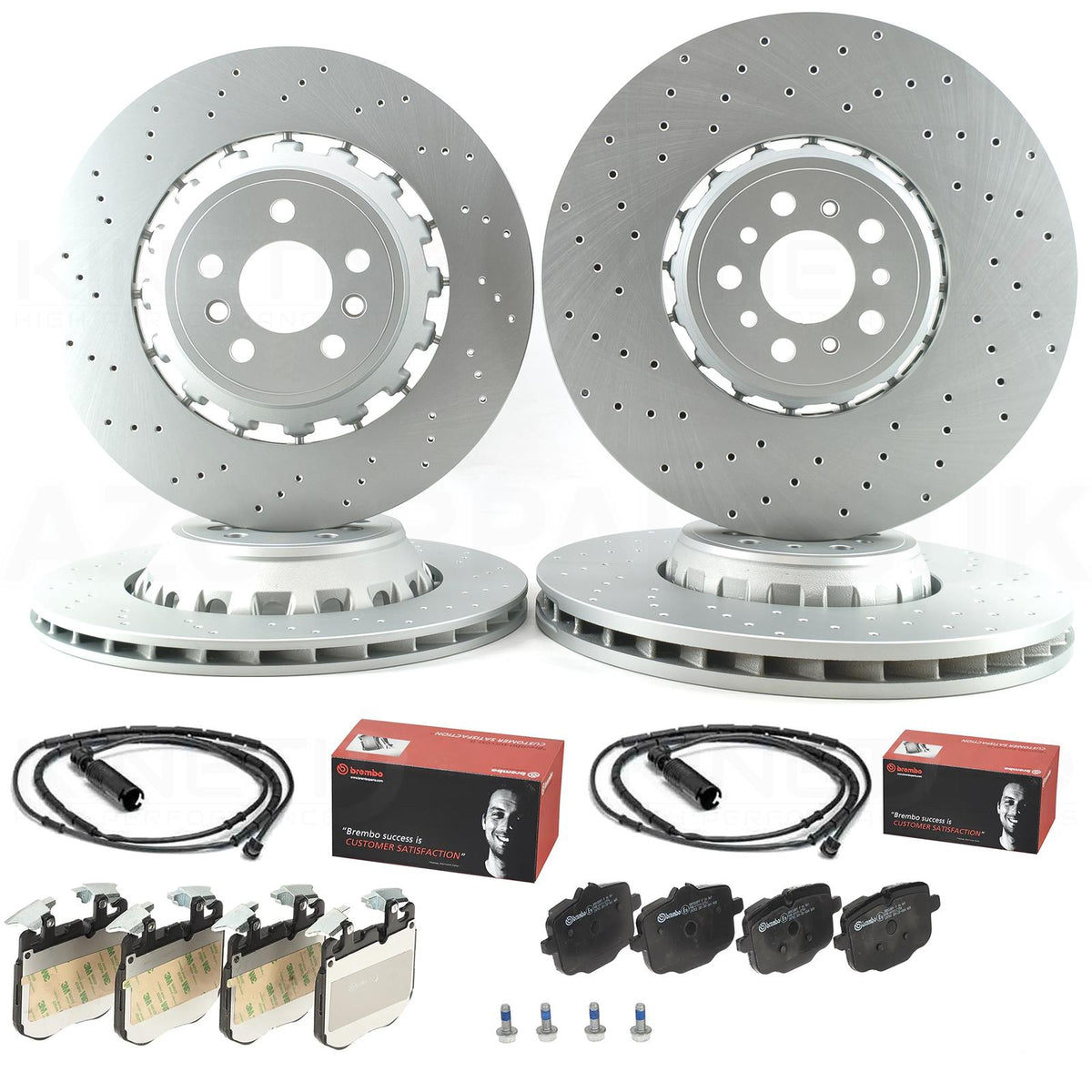 FOR BMW X3M F97 X4M F98 Competition FRONT REAR BRAKE DISCS BREMBO PADS PADS & WEAR WIRE SENSOR LEADS 395mm 370mm