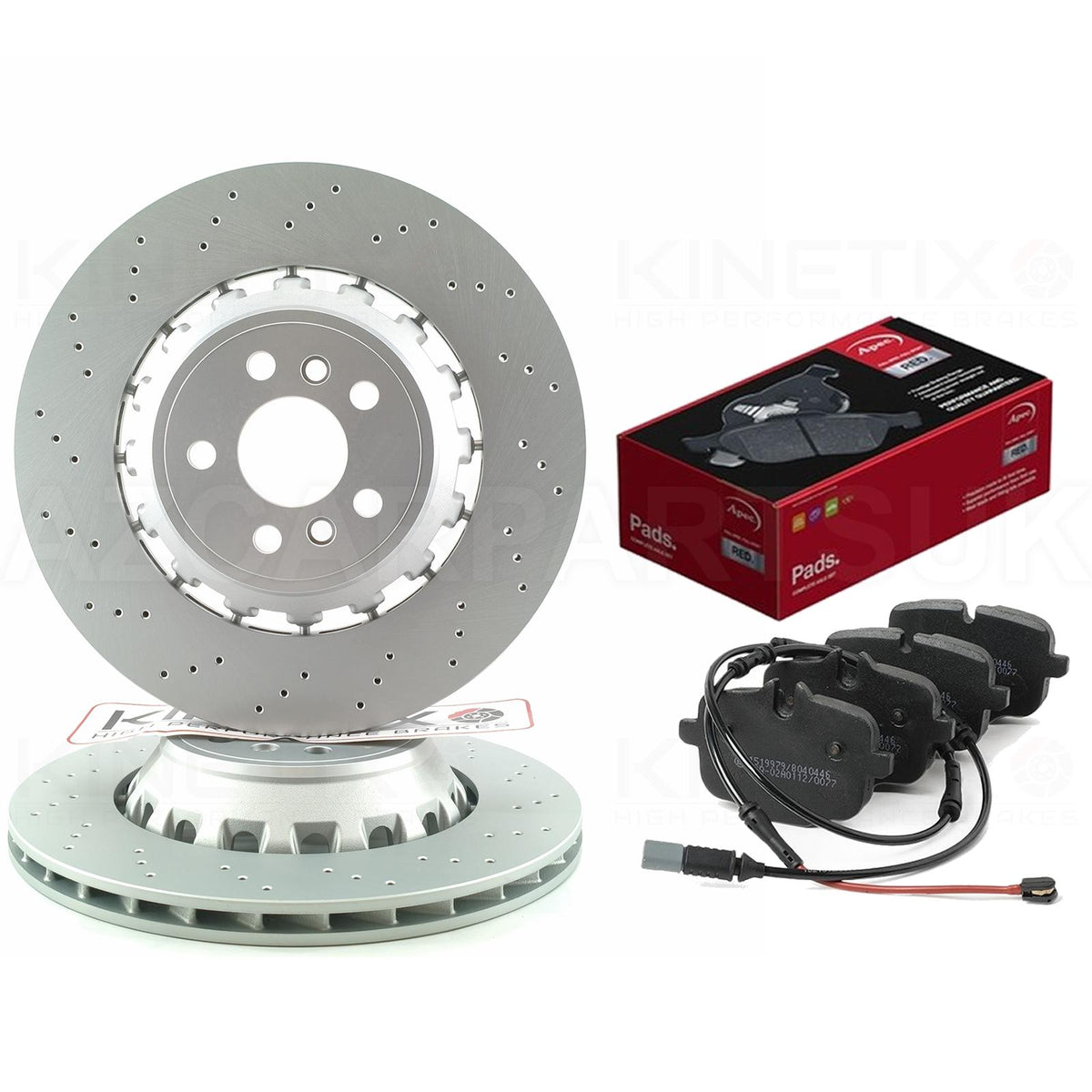 FOR BMW X3M F97 X4M F98 Competition CROSS DRILLED REAR LEFT RIGHT BRAKE DISCS PADS 370mm X 24mm 34 11 8 054 827 | 34 11 8 054 828 | 34118054827 | 34118054828