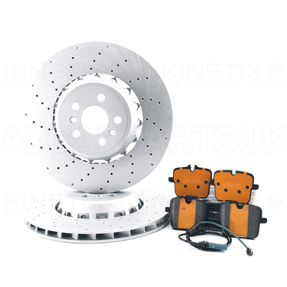 FITS BMW X5 M X6 M F95 F96 X5M X6M Competition REAR BRAKE DISCS CERAMIC RACING PADS SENSOR 380mm X 28mm 34208074285 / 34208074286