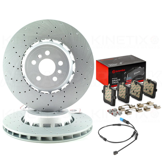 FOR BMW X5M X6M F95 F96 Competition REAR BRAKE DISCS BREMBO PADS & WEAR WIRE SENSOR LEAD 380mm X 28mm 34 20 8 074 285 / 34 20 8 074 286 / 34208074285 / 34208074286