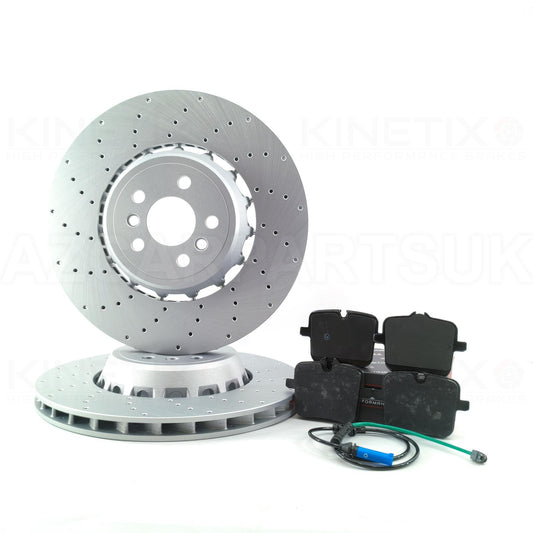 FOR BMW X5M X6M F95 F96 X5 M X6 M Competition REAR LEFT RIGHT BRAKE DISCS PADS & WEAR WIRE SENSOR LEAD 380mm X 28mm 34208074285 / 34208074286
