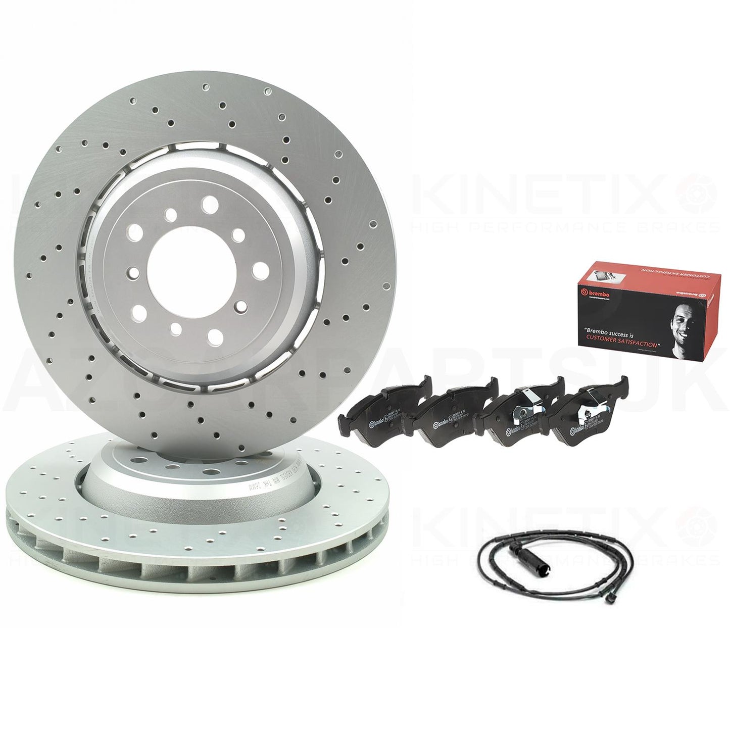 FOR BMW M3 E46 CSL Z4 M E85 E86 FRONT BRAKE DISCS BREMBO PADS 345mm X 28mm