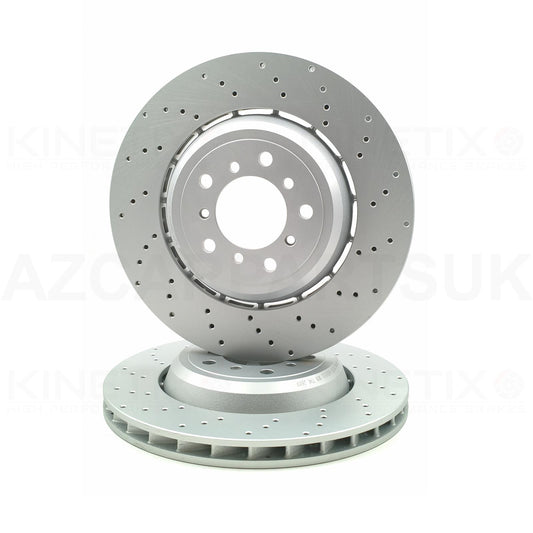 FOR BMW M3 E46 CSL Z4 M E85 E86 Z4M PERFORATED FRONT BRAKE DISCS 345mm X 28mm