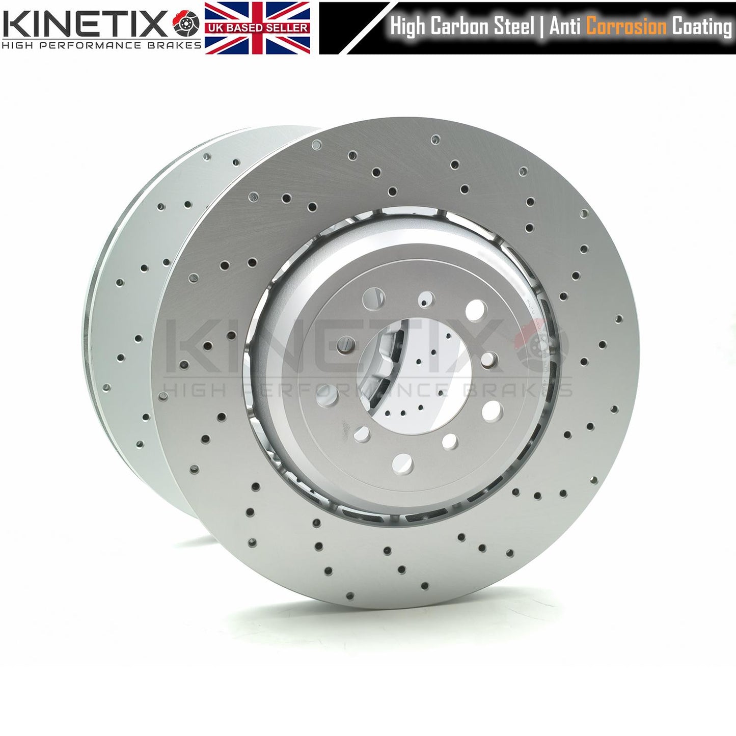 FOR BMW M3 E46 CSL Z4 M E85 E86 Z4M PERFORATED FRONT BRAKE DISCS 345mm X 28mm