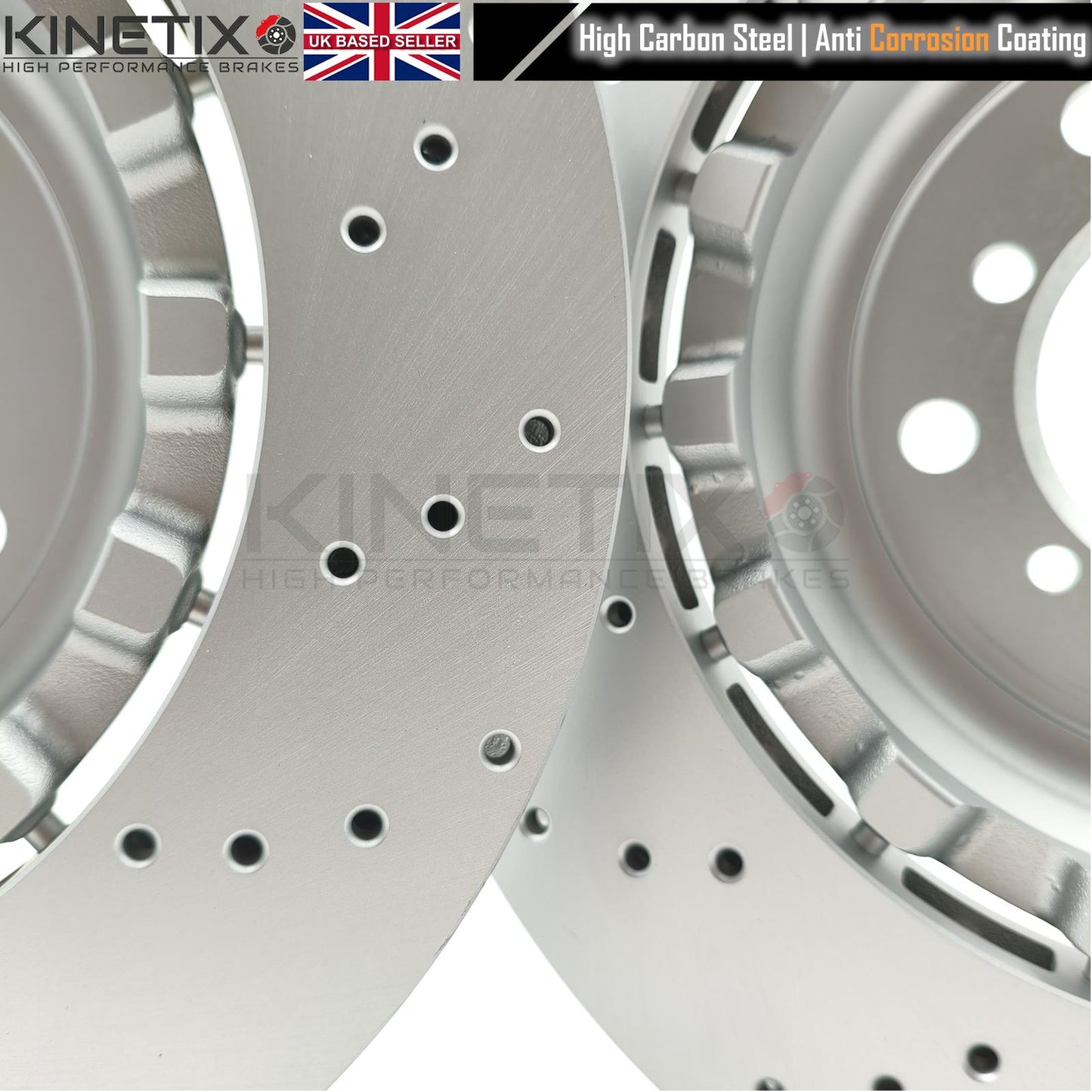 FOR BMW M3 E46 CSL Z4 M E85 E86 Z4M PERFORATED FRONT BRAKE DISCS 345mm X 28mm