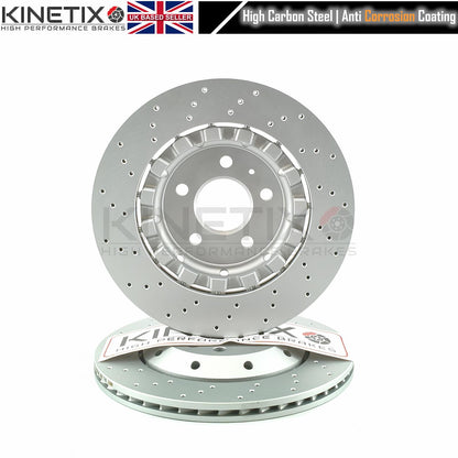 FOR AUDI RS4 B7 (06-08) DRILLED FRONT REAR BRAKE DISCS RACING PADS 365mm 324mm