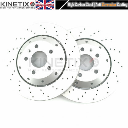 FOR AUDI RS4 B7 (06-08) DRILLED FRONT REAR BRAKE DISCS RACING PADS 365mm 324mm
