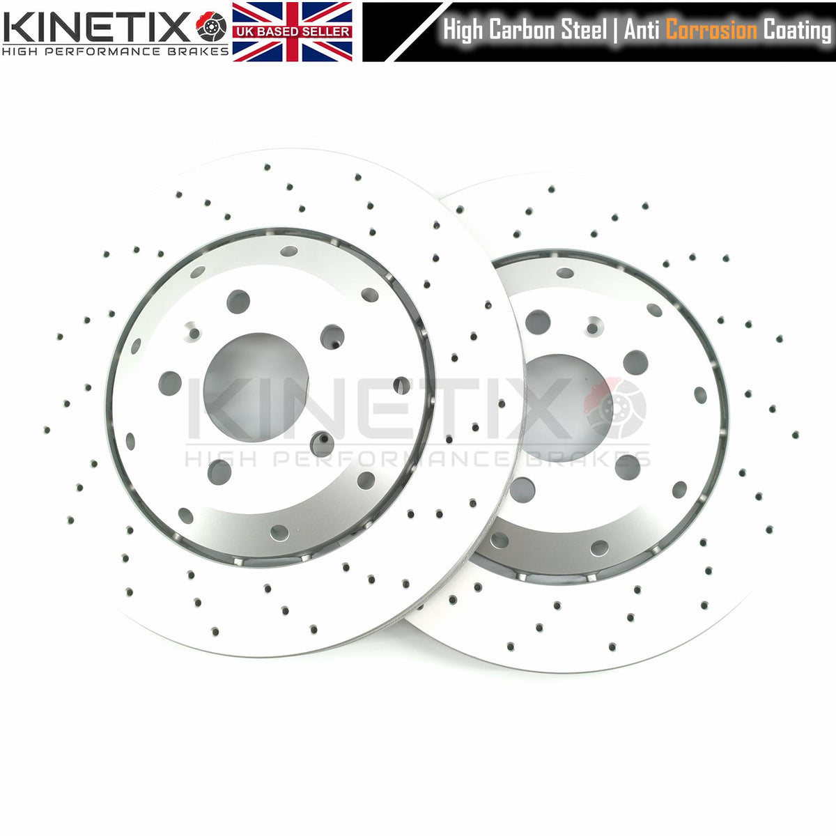 FOR AUDI RS4 B7 (06-08) CROSS DRILLED REAR BRAKE DISCS RACING PADS 324mm X 22mm