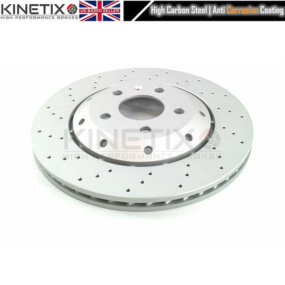 FOR AUDI RS4 B7 (06-08) DRILLED FRONT REAR BRAKE DISCS RACING PADS 365mm 324mm