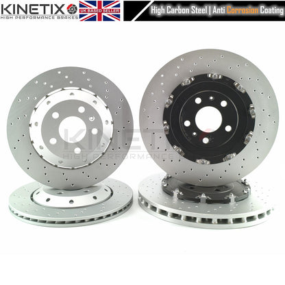 FOR AUDI RS4 B7 (06-08) DRILLED FRONT REAR BRAKE DISCS RACING PADS 365mm 324mm