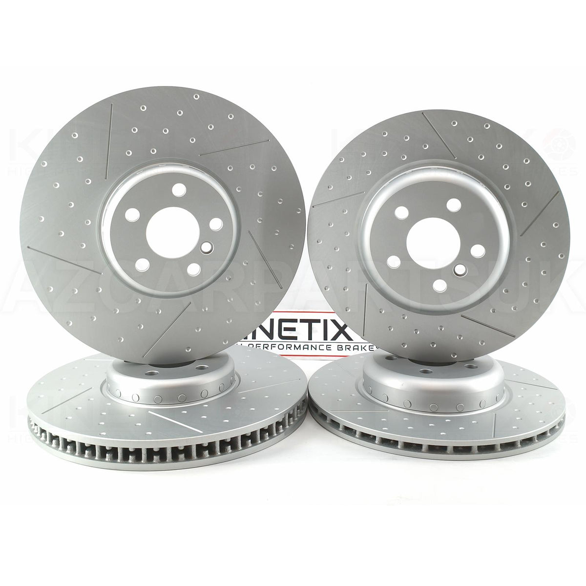 FOR BMW 530i G30 M SPORT FRONT REAR BRAKE DISCS 374mm 345mm DIMPLED GROOVED
