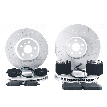 FOR BMW M240i M340d M340i M440d M440i BI-METALLIC DIMPLED GROOVED FRONT REAR BRAKE DISCS PADS 374mm 345mm (FOR G SERIES CHASSIS)