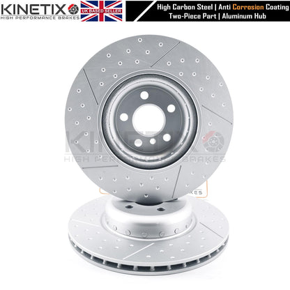 FOR BMW 530d 540d 540i M550d M550i M PERFORMANCE REAR BRAKE DISCS PADS 345mm
