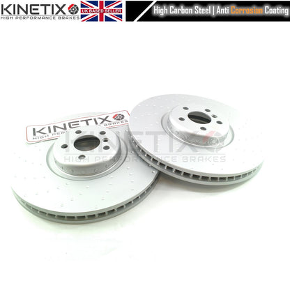 BMW X5 X6 X7 30d 40d M50d M50i M60i M SPORT M PERFORMANCE DIMPLED FRONT BRAKE DISCS BOSCH PADS & WEAR WIRE SENSOR LEAD 395mm X 36mm
