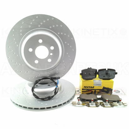 FOR BMW X5 40i G05 M SPORT REAR BRAKE DISCS TEXTAR PADS 370mm