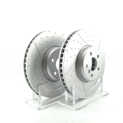 FOR BMW 320d xDrive G20 M SPORT DIMPLED GROOVED FRONT BRAKE DISCS PAIR 348mm X 36mm