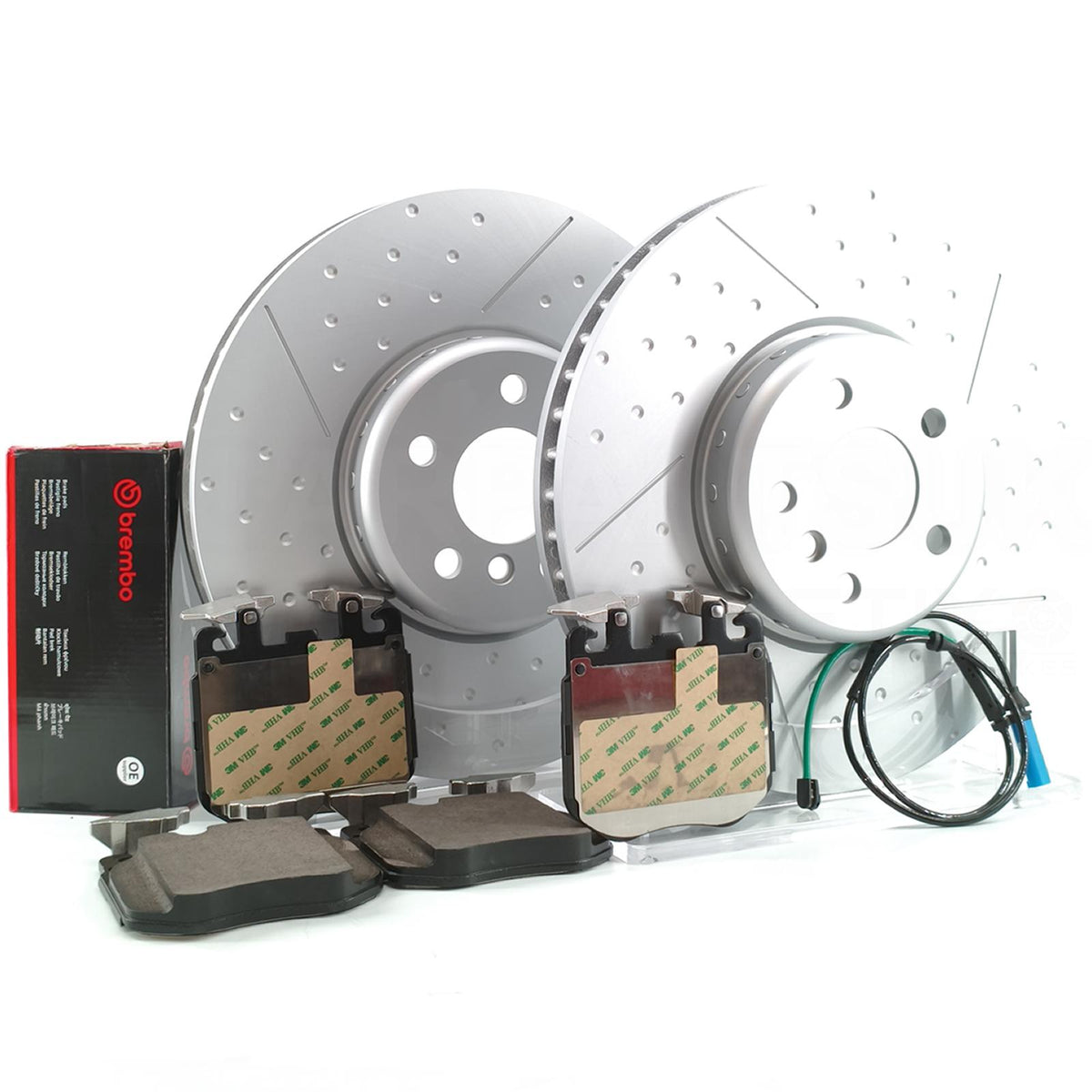 FOR BMW 840i xDrive G15 M SPORT FRONT BRAKE DISCS BREMBO PADS SENSOR 348mm