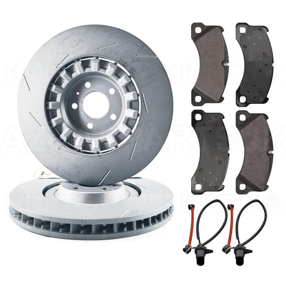 FOR PORSCHE MACAN 3.6 Turbo / 2.9 GTS Turbo FRONT BRAKE DISCS PADS & WEAR WIRE SENSOR LEADS 390mm X 38mm 95B615301P | 95B615301AF | 95B615302M | 95B615302AF