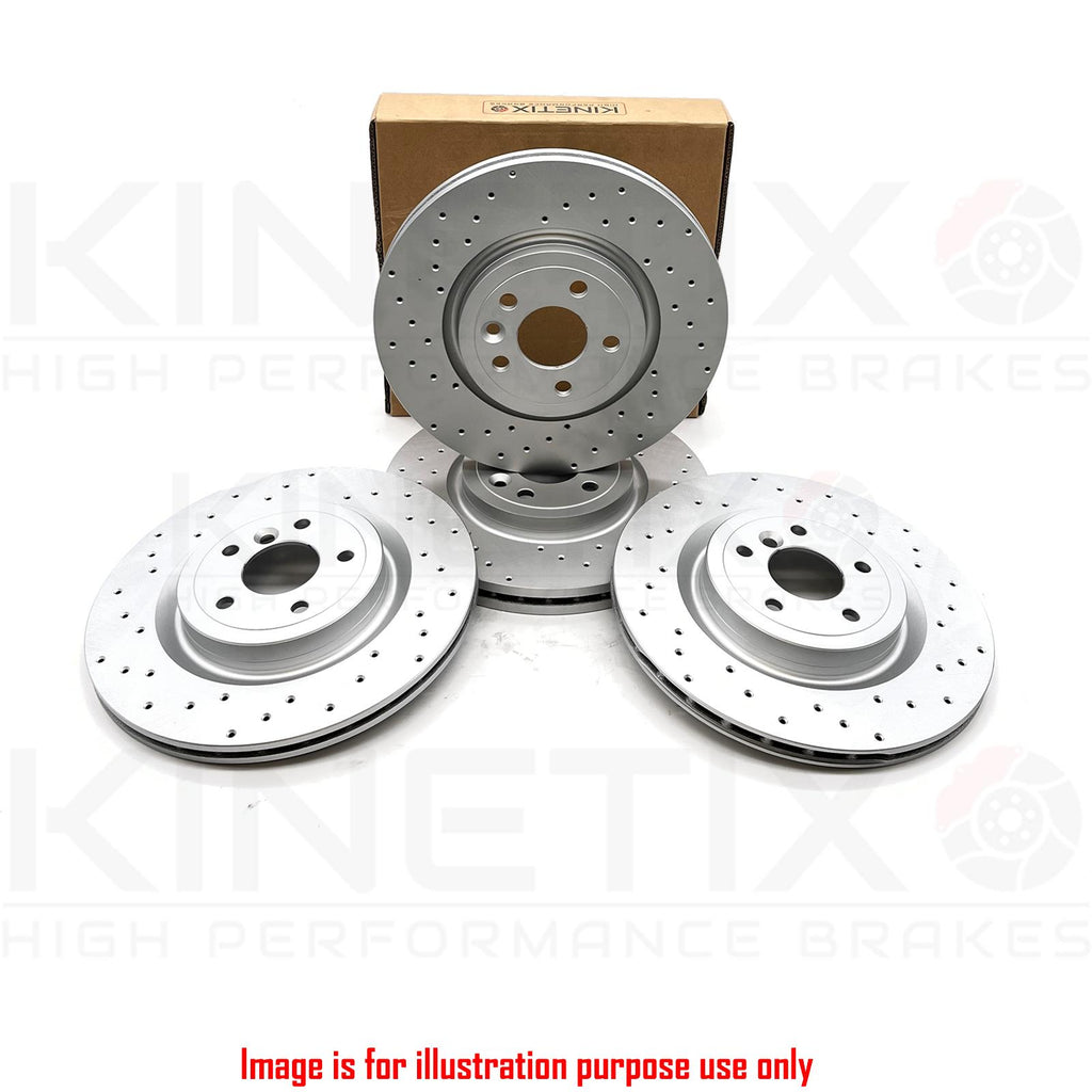 FOR RANGE ROVER VOGUE 4.4 TDV8 FRONT REAR DRILLED BRAKE DISCS 380mm 365mm FR RR