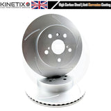 FOR TOYOTA YARIS GR 1.6 GR 2020- REAR GROOVED LEFT RIGHT BRAKE DISCS PADS 297mm