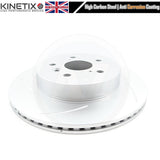 FOR TOYOTA YARIS GR 1.6 GR 2020- REAR GROOVED LEFT RIGHT BRAKE DISCS PADS 297mm