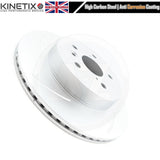 FOR TOYOTA YARIS GR 1.6 GR 2020- REAR GROOVED LEFT RIGHT BRAKE DISCS PAIR 297mm