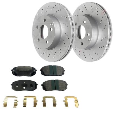 FOR KIA SPORTAGE CEED PROCEED XCEED CROSS DRILLED FRONT BRAKE DISCS PADS 305mm