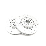 FOR VW GOLF R 2.0 R MK8 CROSS DRILLED FRONT REAR BRAKE DISCS PADS 357mm 310mm