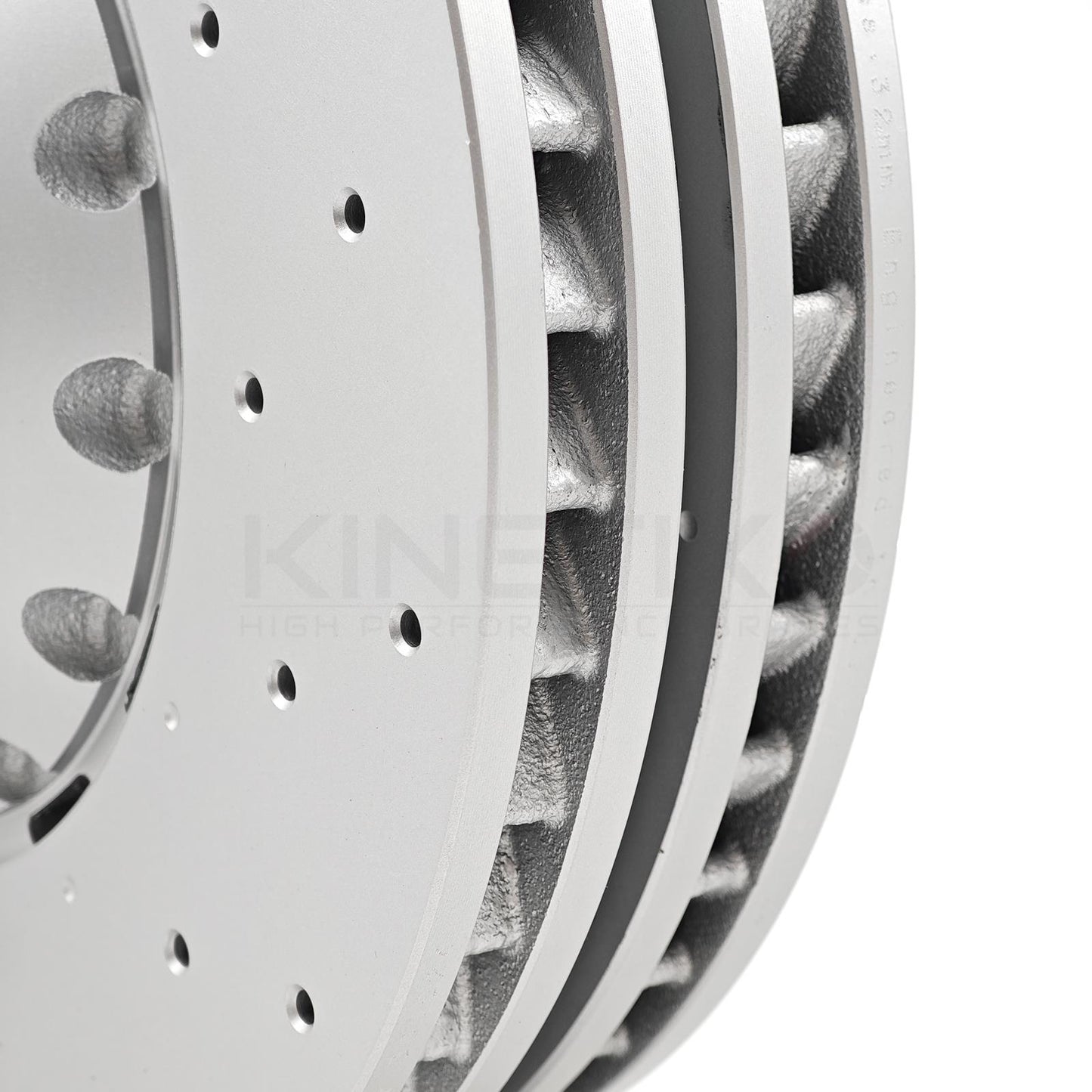 FOR VW GOLF R MK8/8.5 DRILLED FRONT REAR BRAKE DISCS PADS 357mm 310mm 5WA615301A